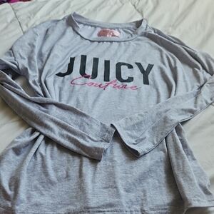 Juicy Couture Light Gray Logo Top